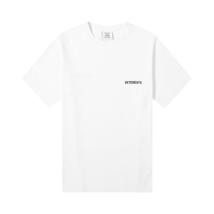 

Футболка Vetements Logo Front Back T-Shirt 'White', белый