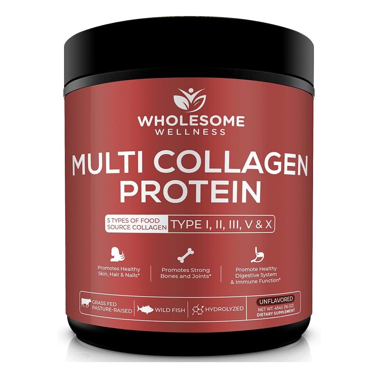 Коллаген Wholesome Wellness Multi Protein Type I, II, III, V, X, 454 г коллаген horbaach multi protein 908 гр