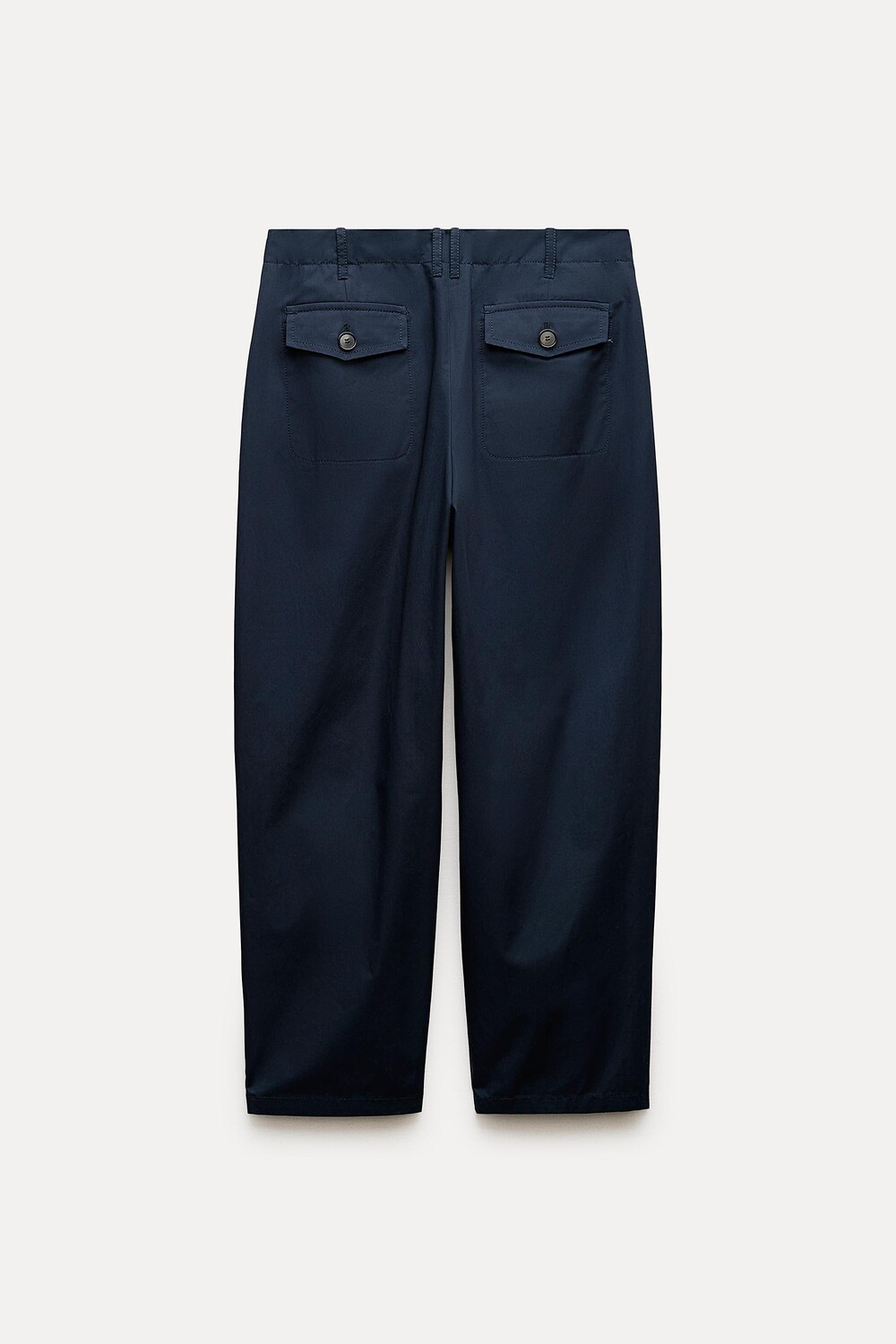 

Брюки Zara Zw Collection Cotton Balloon, темно-синий