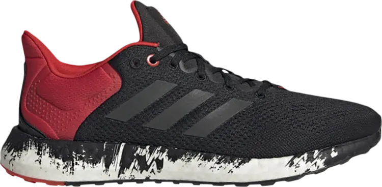 Adidas PureBoost 21 Black Vivid Red CDEK.Shopping