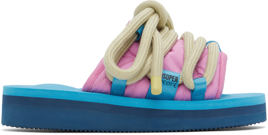 

Сине-розовые кружевные сандалии Suicoke Edition KidSuper