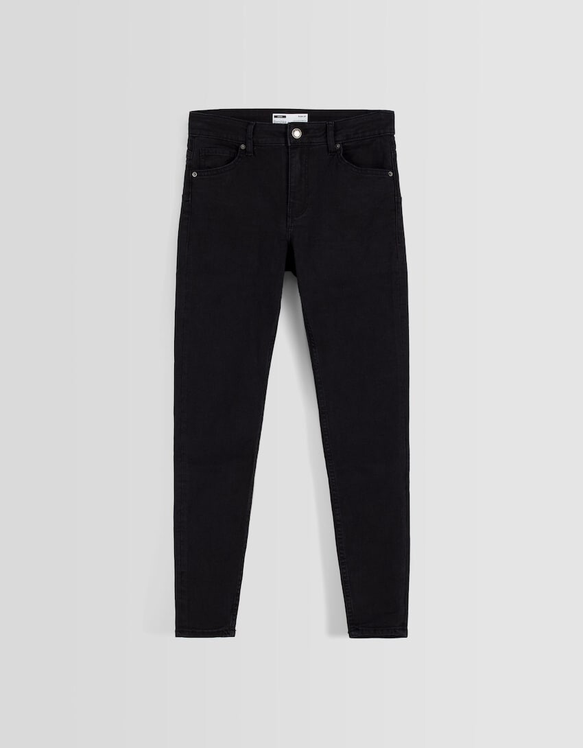 

Джинсы Bershka Push-up skinny, чёрный