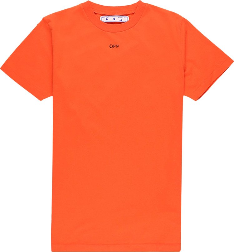 

Футболка Off-White Stencil Slim Tee 'Orange/Black', оранжевый