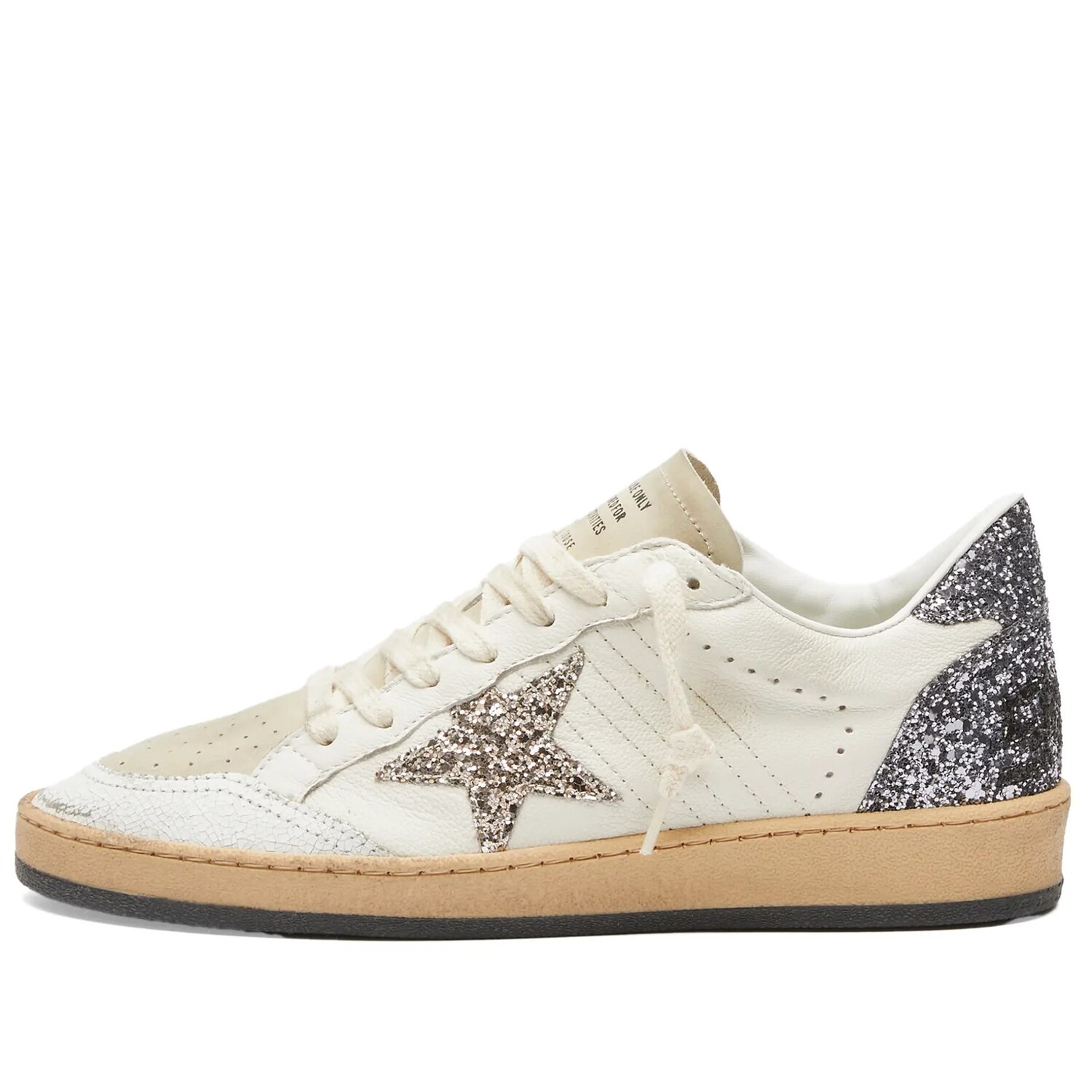 

Кеды Golden Goose Ball Star Leather, бежевый/серебристый/светло-коричневый