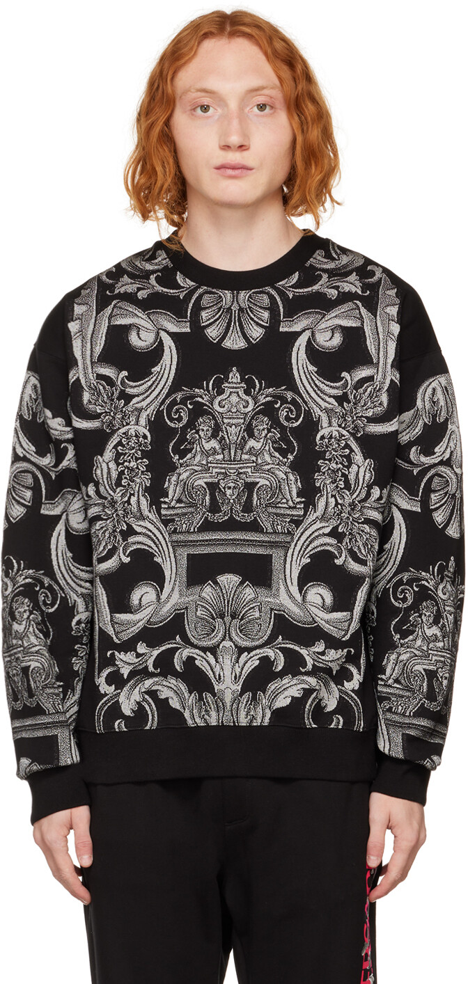 

Черная толстовка в стиле барокко Versace, Черный