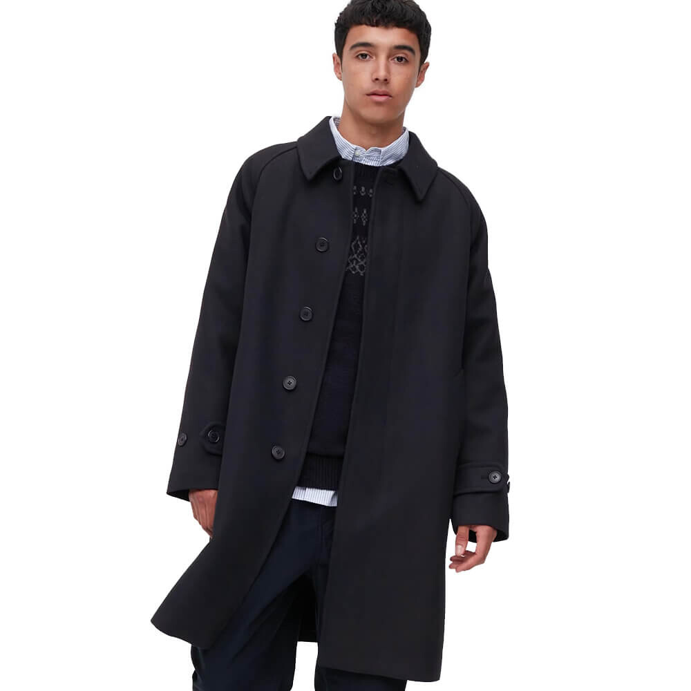 

Пальто Uniqlo Balmacaan, синий