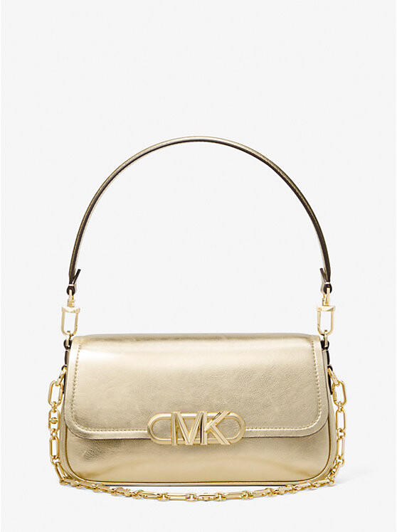 

Сумка Michael Michael Kors Parker Medium Metallic Leather Shoulder, золотистый
