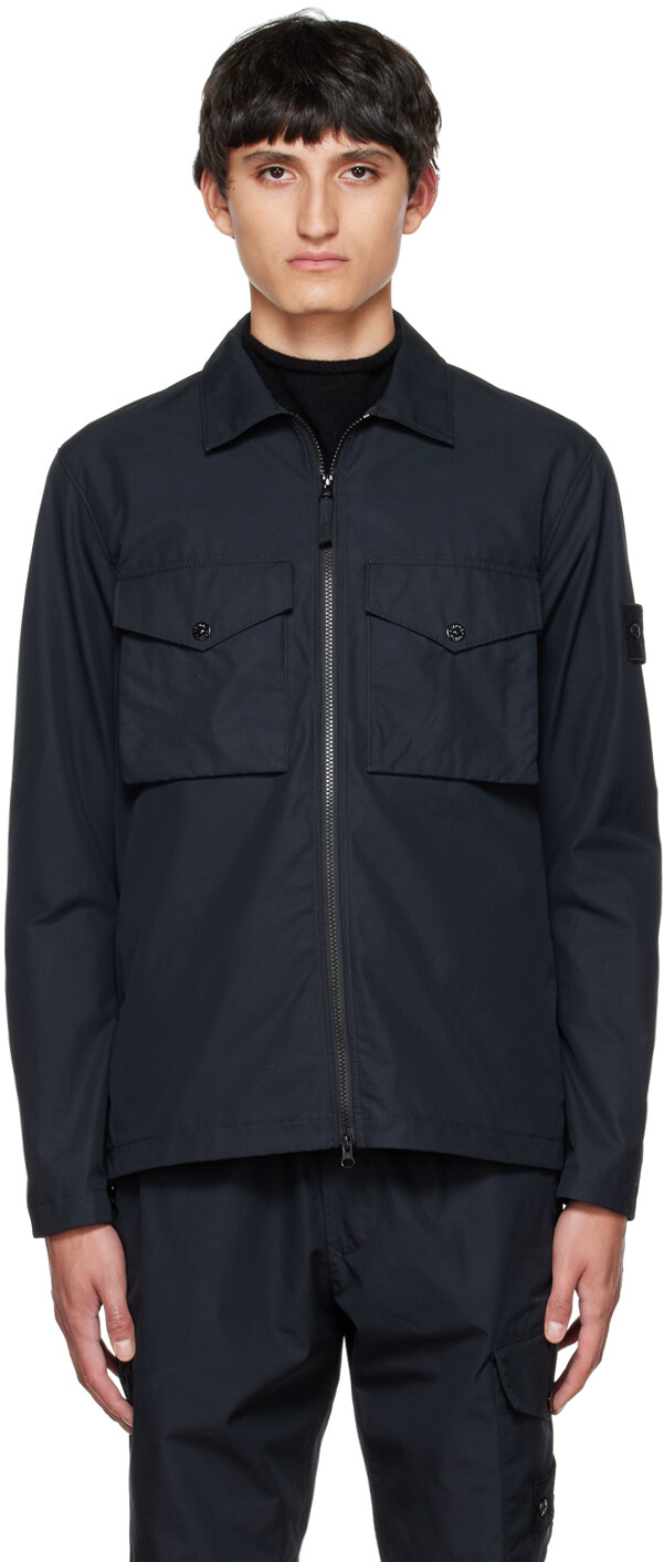 

Черная куртка-рубашка Ventile Stone Island