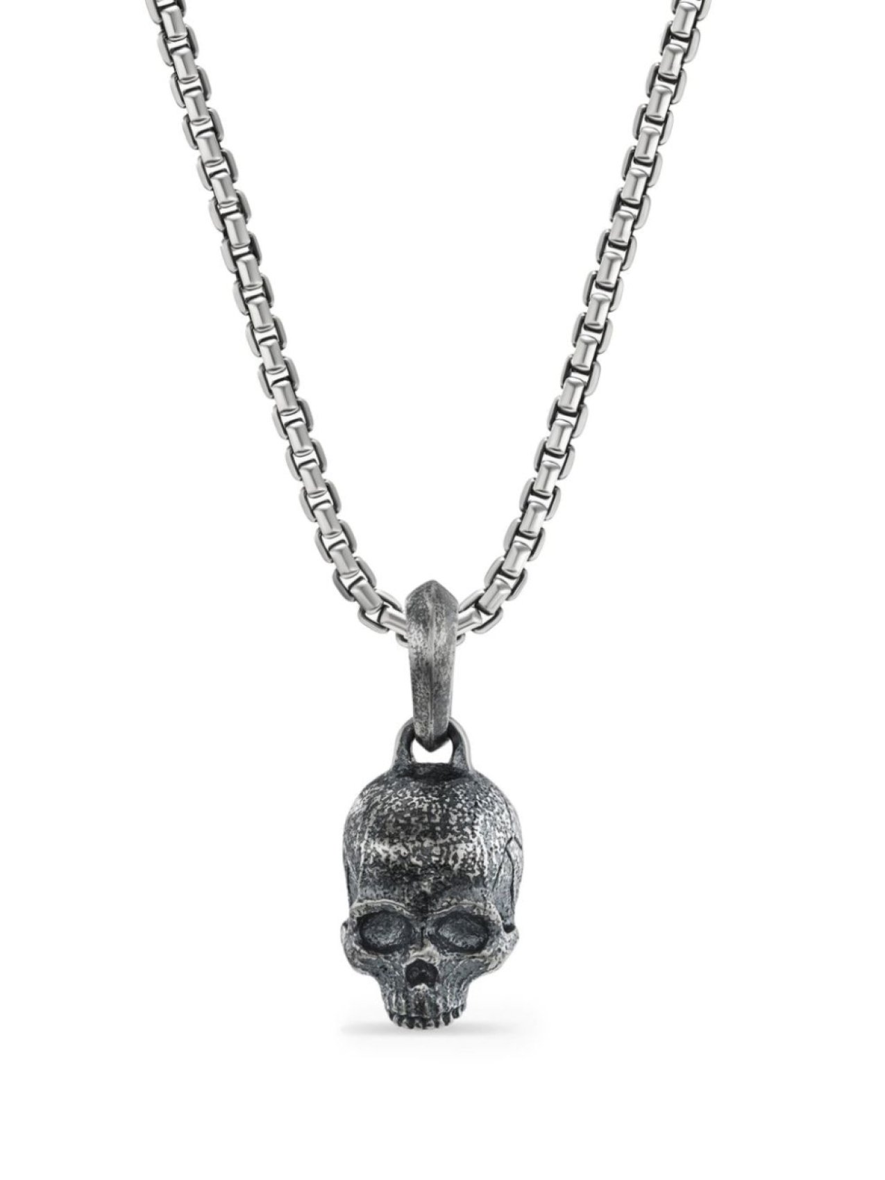 

Серебряная подвеска Memento Mori Skull David Yurman, серебряный