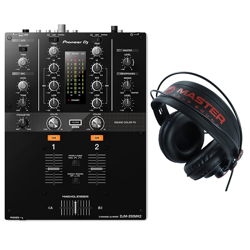 

DJ-микшер Pioneer DJM-250 и наушники Master PRO10 DJM250MK2-MH-PRO10-JC