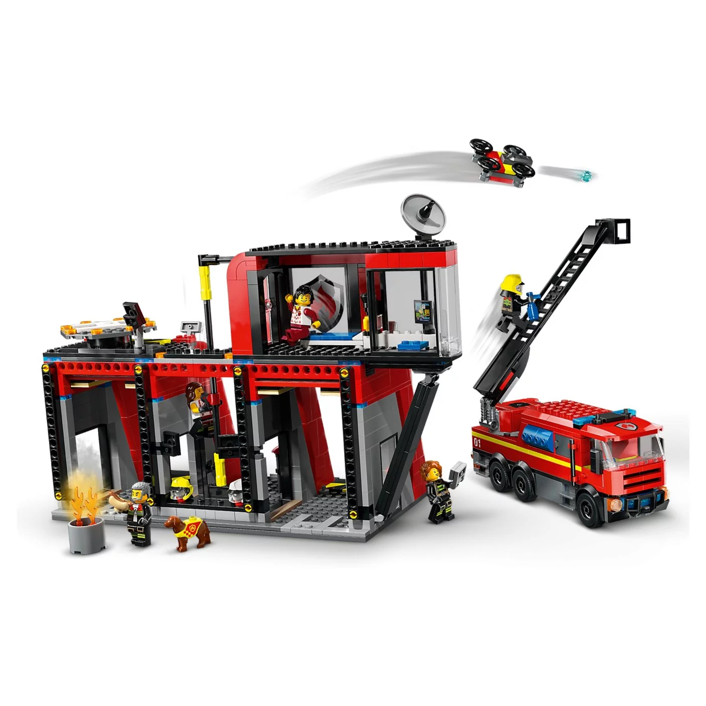 Конструктор Lego City Fire Station with Fire Truck 60414, 843 детали –  купить с доставкой из-за рубежа через платформу «CDEK.Shopping»