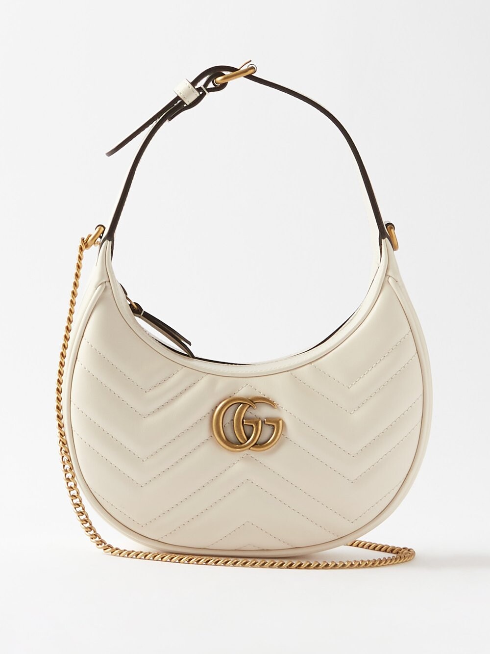 

Мини-сумочка из стеганой кожи gg marmont Gucci, белый