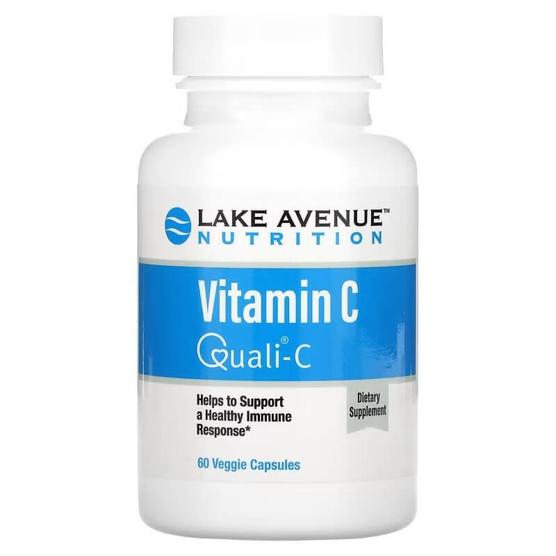Витамин C Lake Avenue Nutritio, Quali-C 1000 мг, 60 капсул пробиотик в мини таблетках lake avenue nutrition 30 таблеток