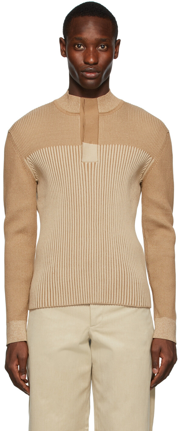 

Желто-бежевый 'La Maille Cedra' Henley Jacquemus