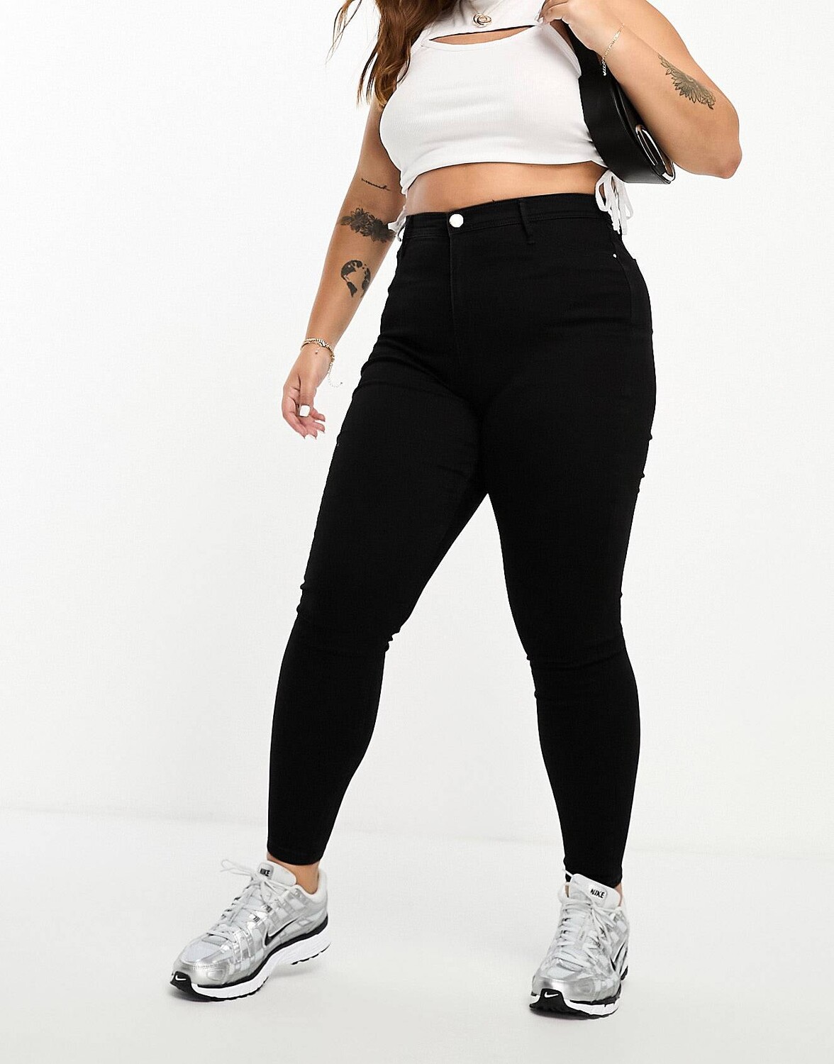 

Джинсы River Island Plus High Rise, черный
