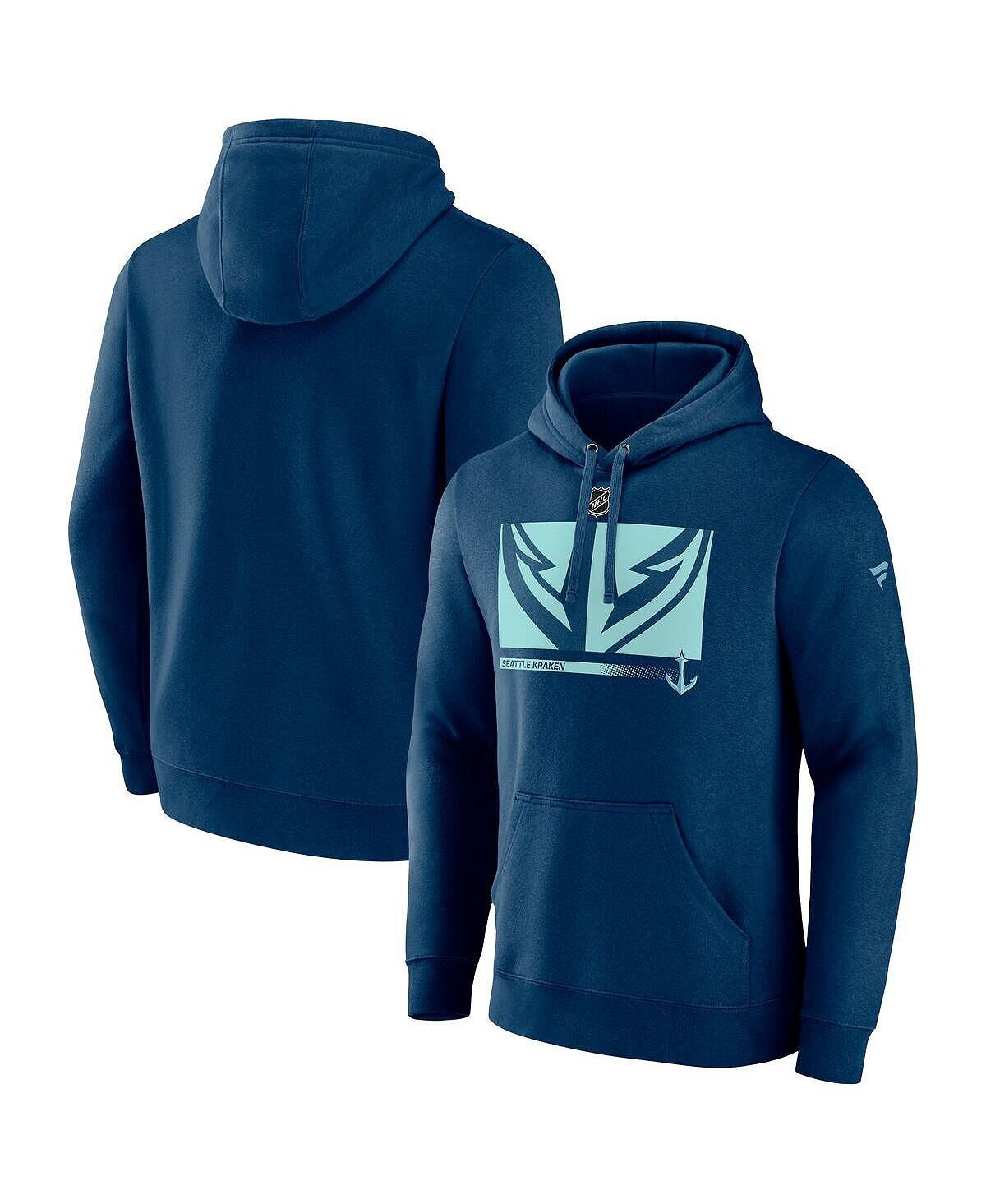 

Мужская фирменная толстовка с капюшоном deep sea blue seattle kraken authentic pro core collection secondary pullover Fanatics, мульти