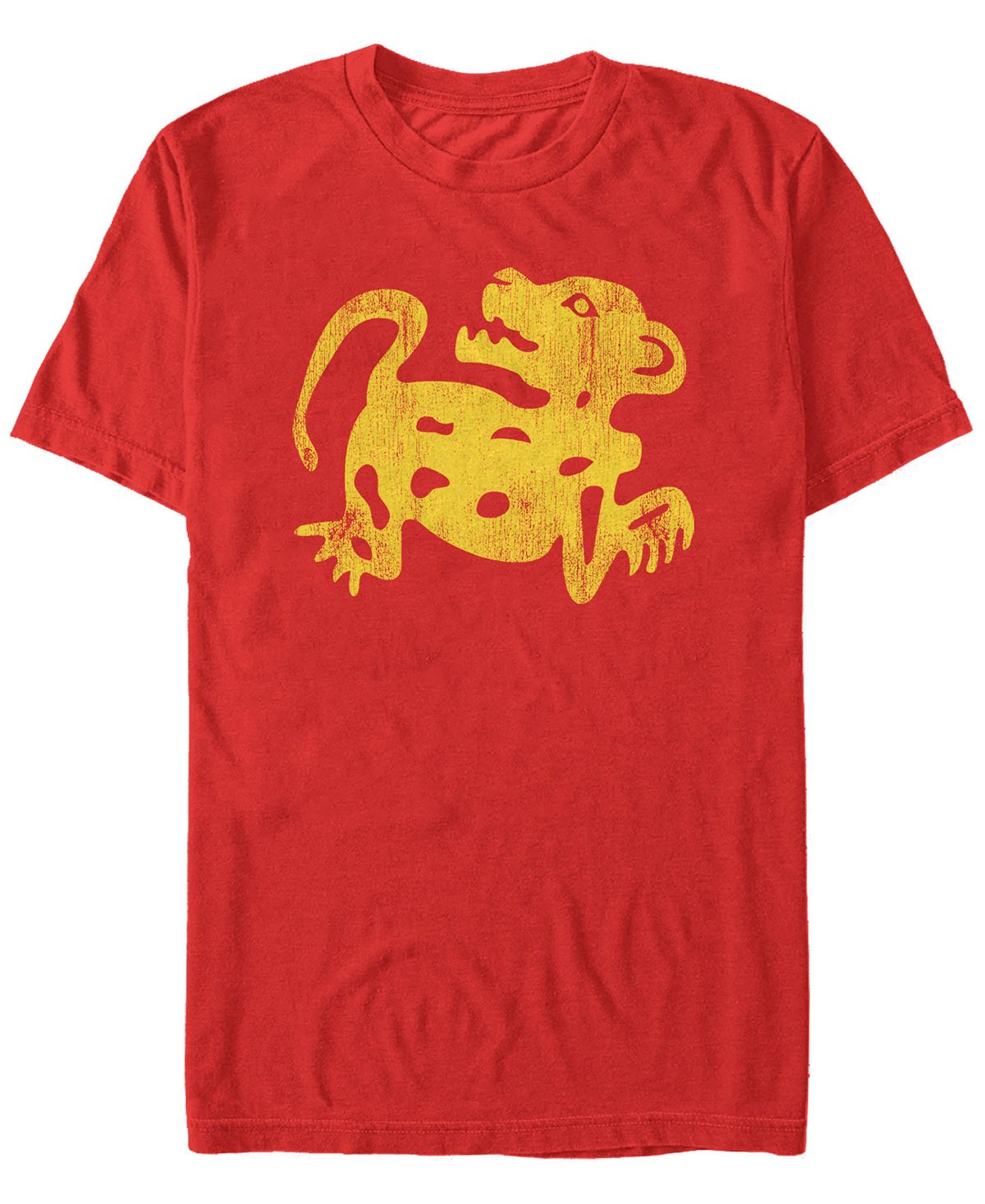 Мужская футболка с короткими рукавами nickelodeon legends of the hidden temple с изображением ягуара Fifth Sun, красный