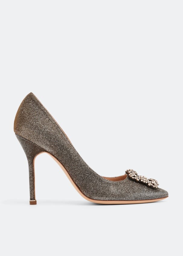 

Туфли MANOLO BLAHNIK Hangisi lace pumps, металлик