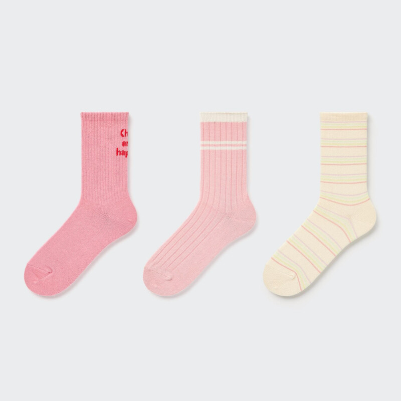 

Набор носков Uniqlo Girls Regular (three Pairs), розовый