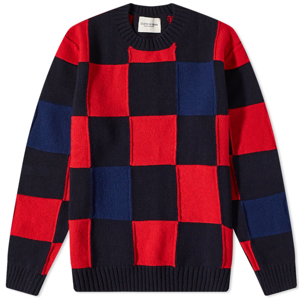 

Джемпер Country Of Origin Check Crew Knit, Черный