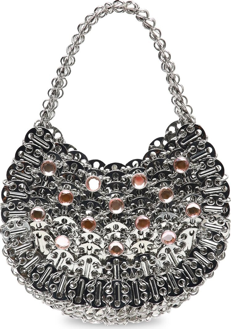 

Сумка Paco Rabanne 1969 Small Moon Bag Silver/Light Pink, розовый