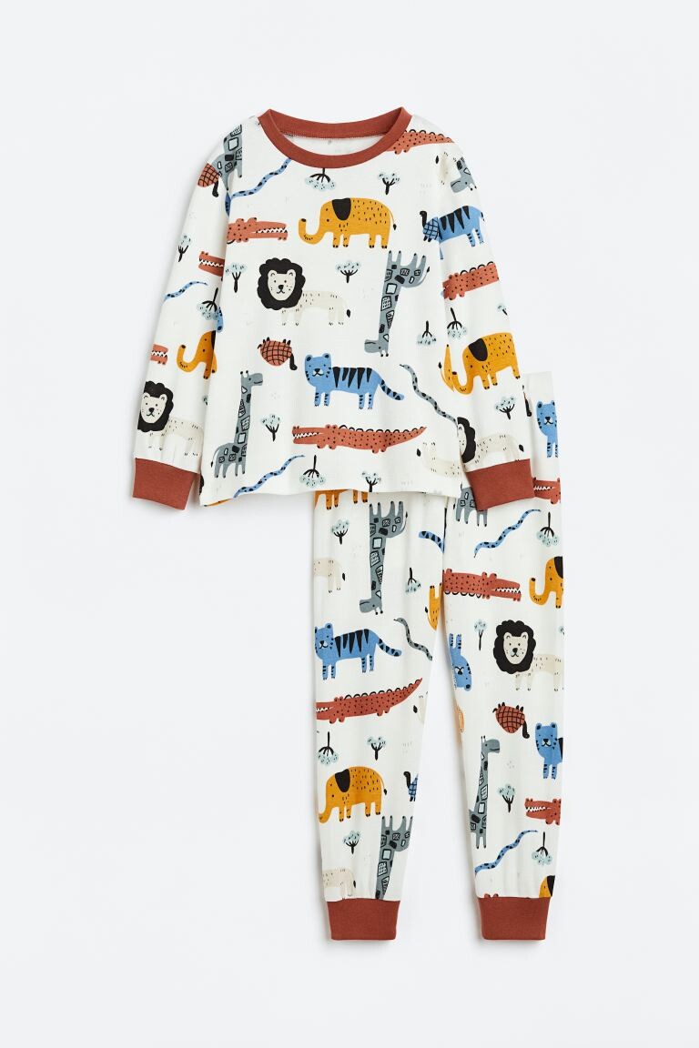 

Пижамы из джерси H&M, белый/животные