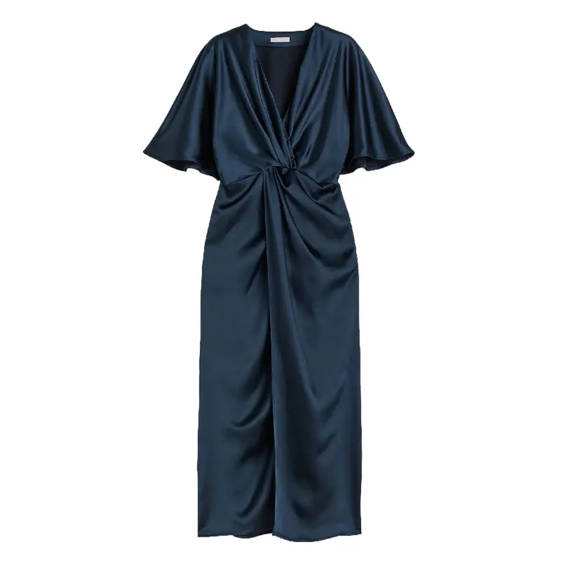 

Платье H&M Draped Satin, темно-синий