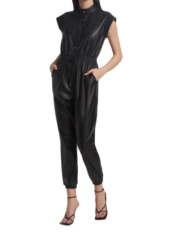 

Комбинезон cora из искусственной кожи n:philanthropy Black