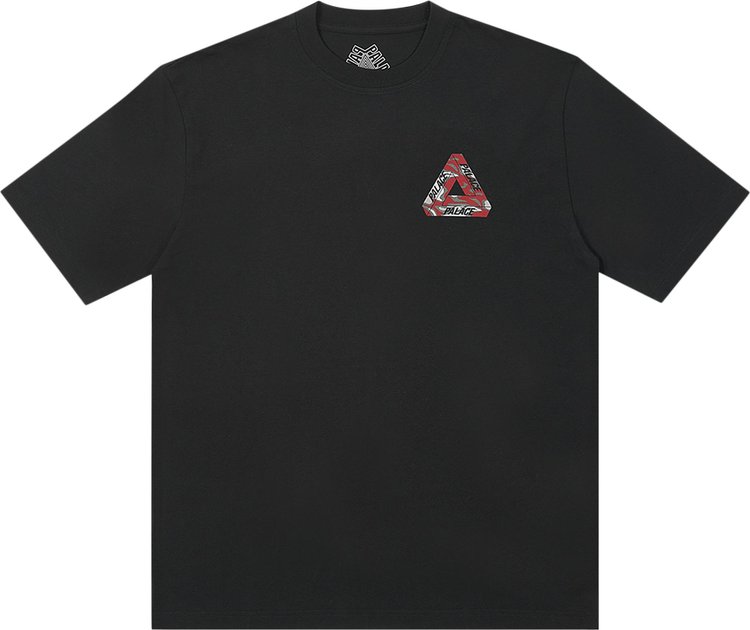 Футболка Palace Jungle Camo Tri-Ferg T-Shirt 'Black', черный