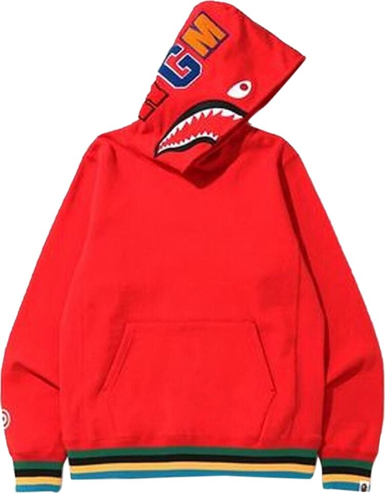 All red bape hoodie best sale