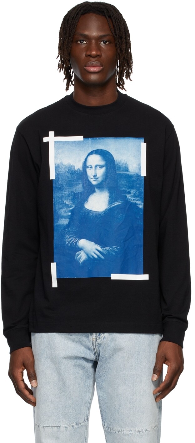 

Черная футболка с длинным рукавом Monalisa Off-White, Черный