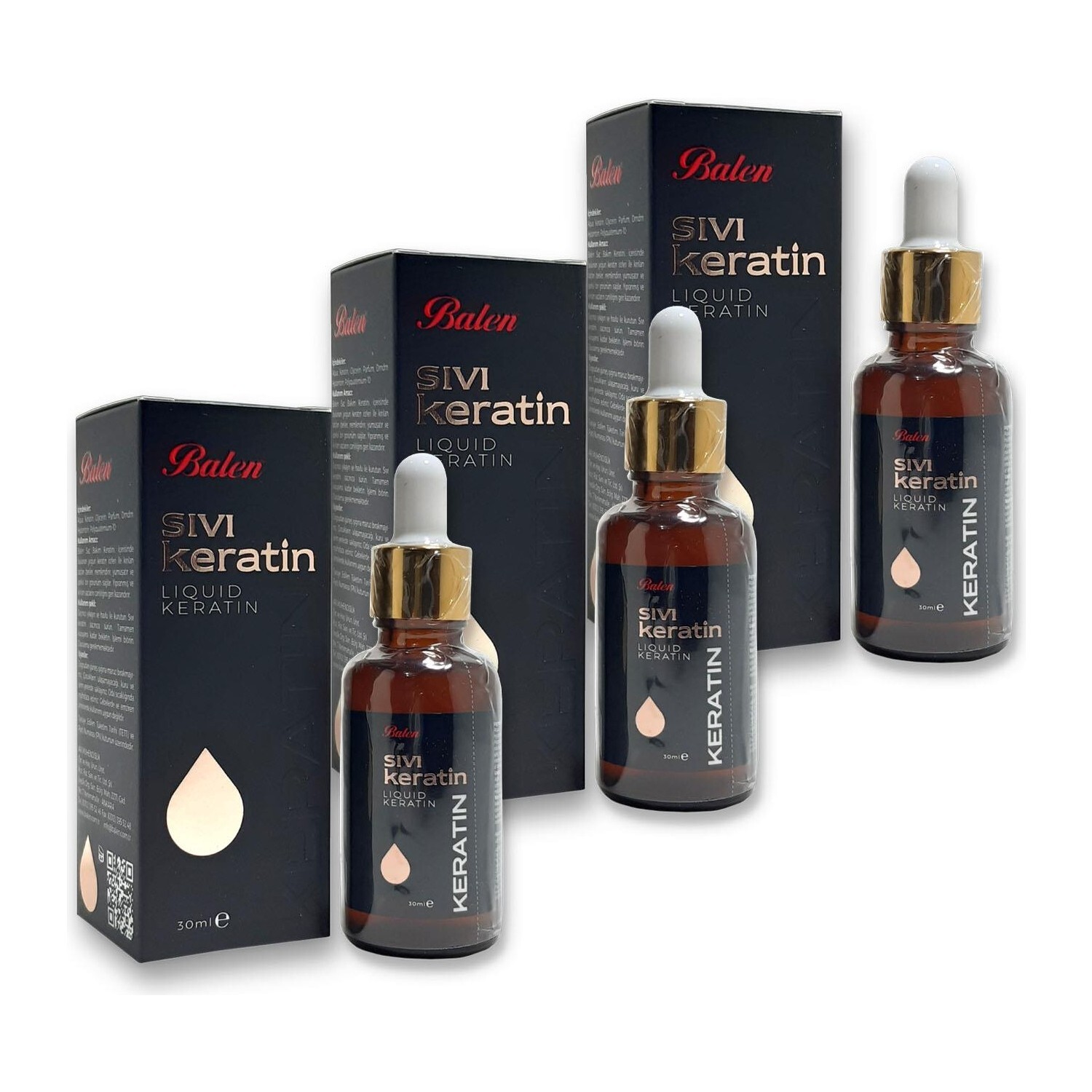 

Жидкий кератин Balen Liquid Keratin, 3 упаковки по 30 мл