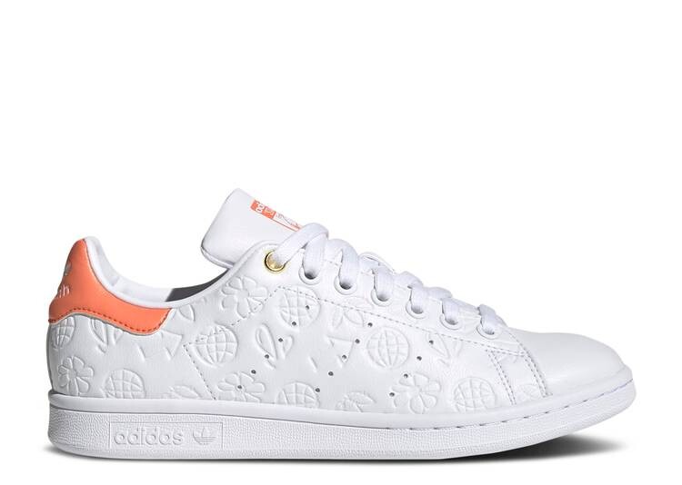 

Кроссовки Adidas WMNS STAN SMITH 'EMBOSSED GRAPHICS - WHITE SEMI CORAL', белый