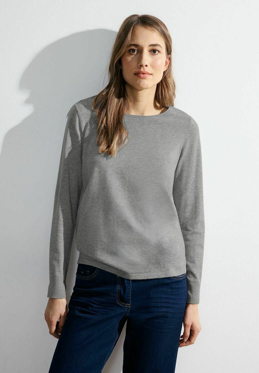 Вязаный свитер BASIC Cecil, цвет grau