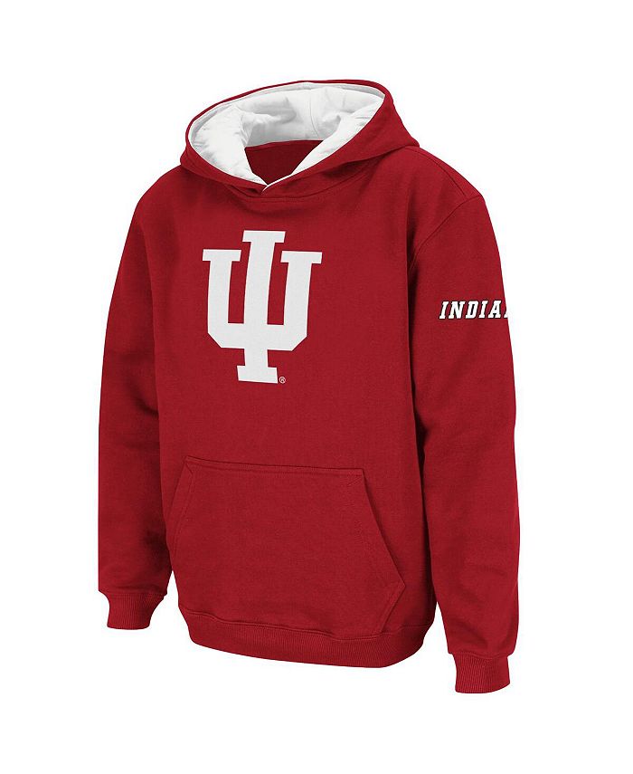 цена Пуловер с капюшоном и большим логотипом Big Boys Crimson Indiana Hoosiers Stadium Athletic, красный