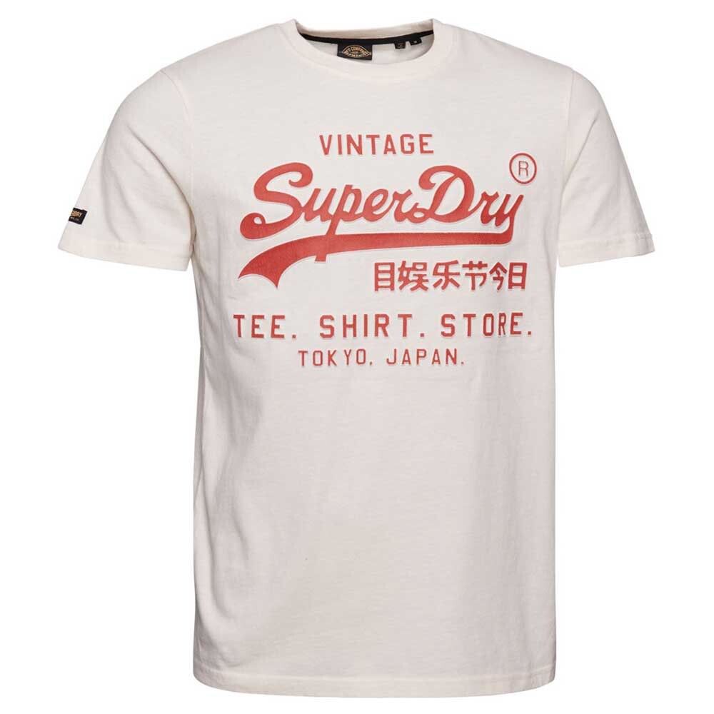 

Футболка Superdry Embossed Vintage Logo Short Sleeve Round Neck, бежевый