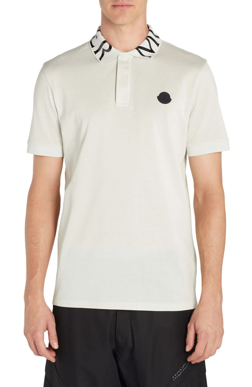 

Поло Moncler Tipped Cotton Pique, белый