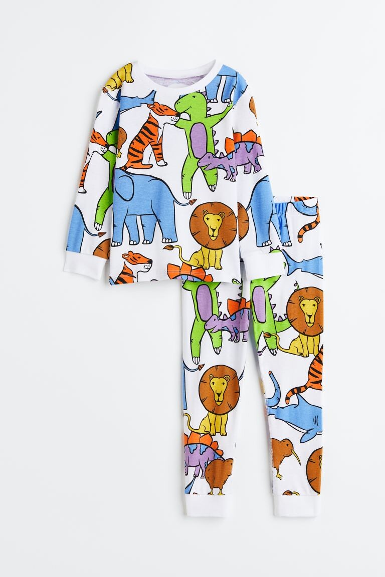 

Пижамы из джерси H&M, белый/животные