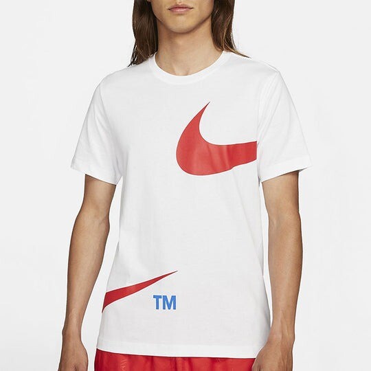 

Футболка Nike Sportswear Large Logo Printing Round Neck Short Sleeve, белый