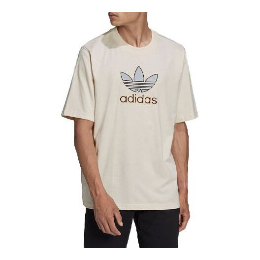 

Футболка Adidas originals Logo Printing Loose Casual Round Neck Short Sleeve Light Brown T-Shirt, Коричневый