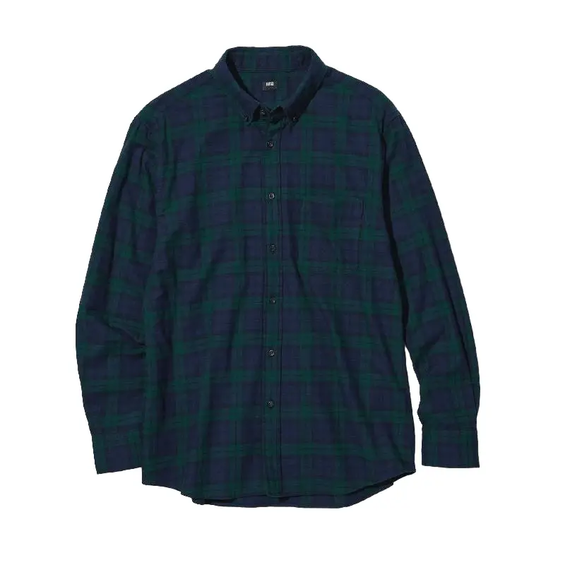 

Рубашка Uniqlo Flannel Regular Fit, темно-зеленый