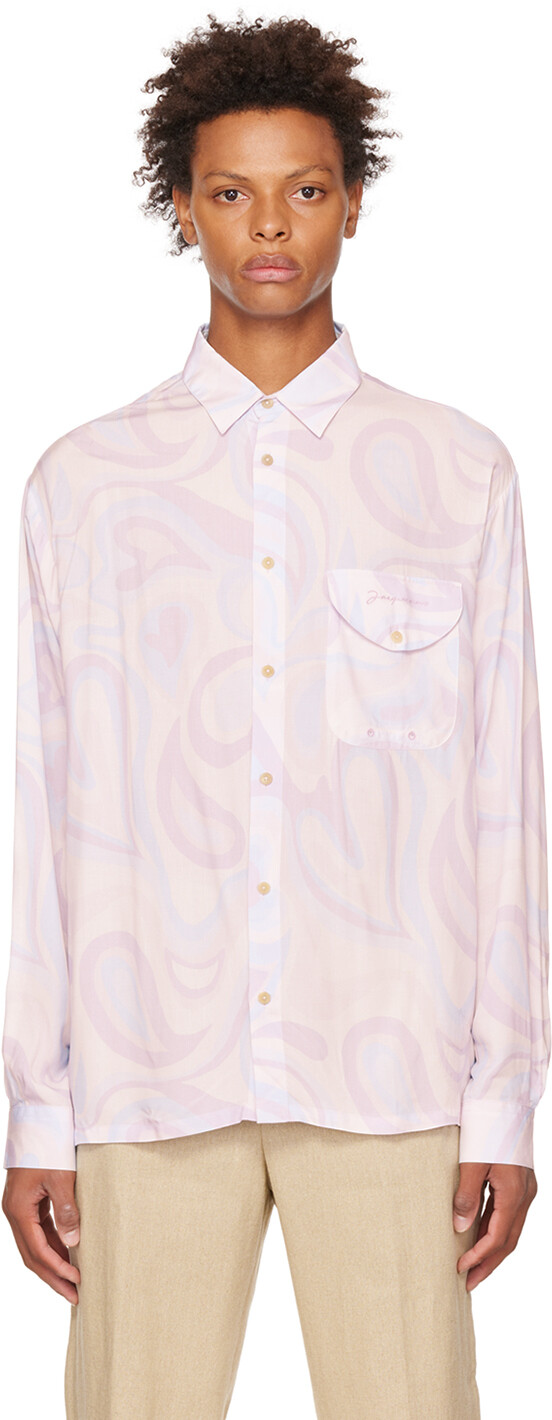 

Фиолетовая рубашка Le Papier 'La Chemise Mazzolu' Jacquemus