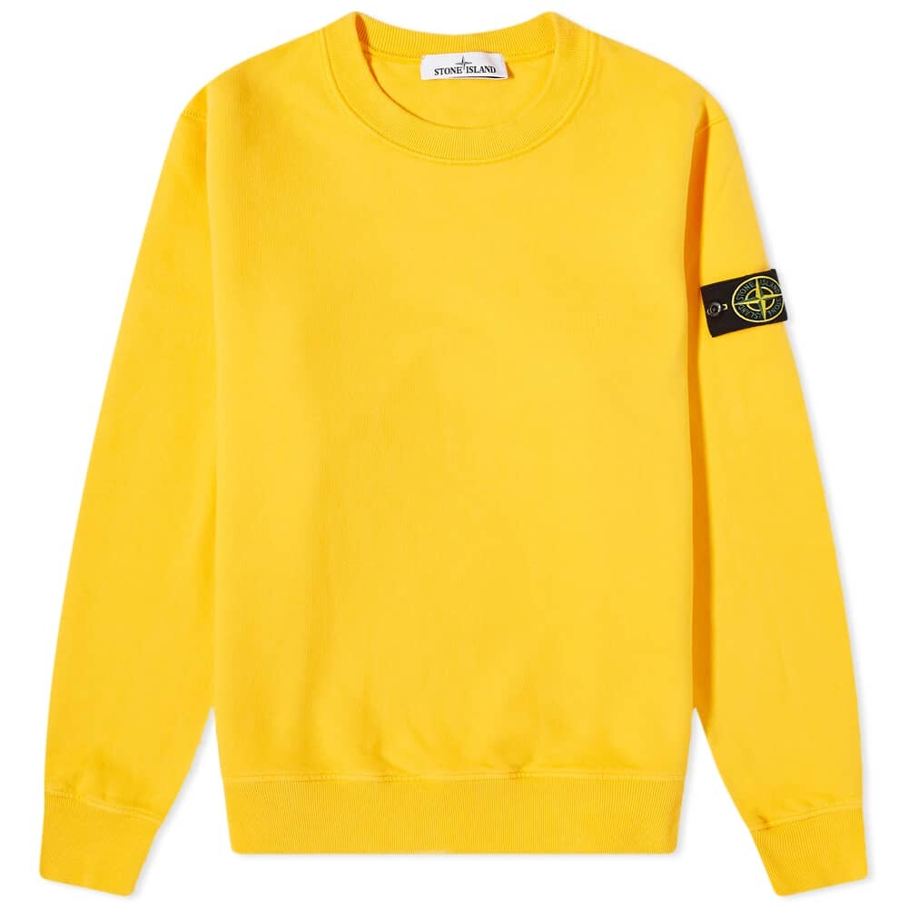 

Толстовка Stone Island Brushed Cotton Crew Neck Sweat, Желтый