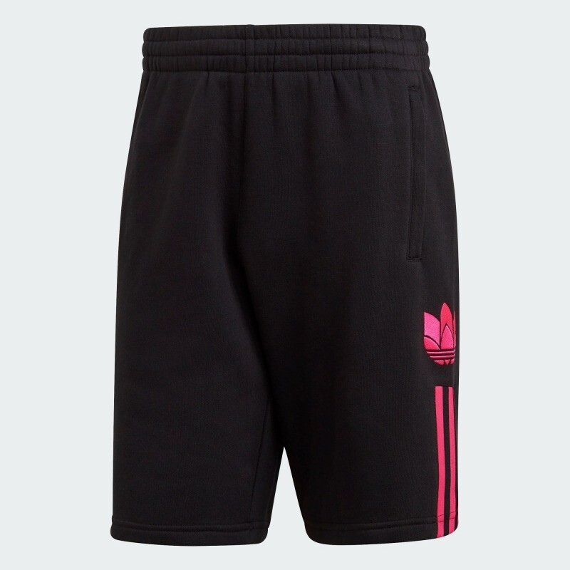

Шорты Adidas 3D Trefoil 3-stripes Fleece, черный/розовый