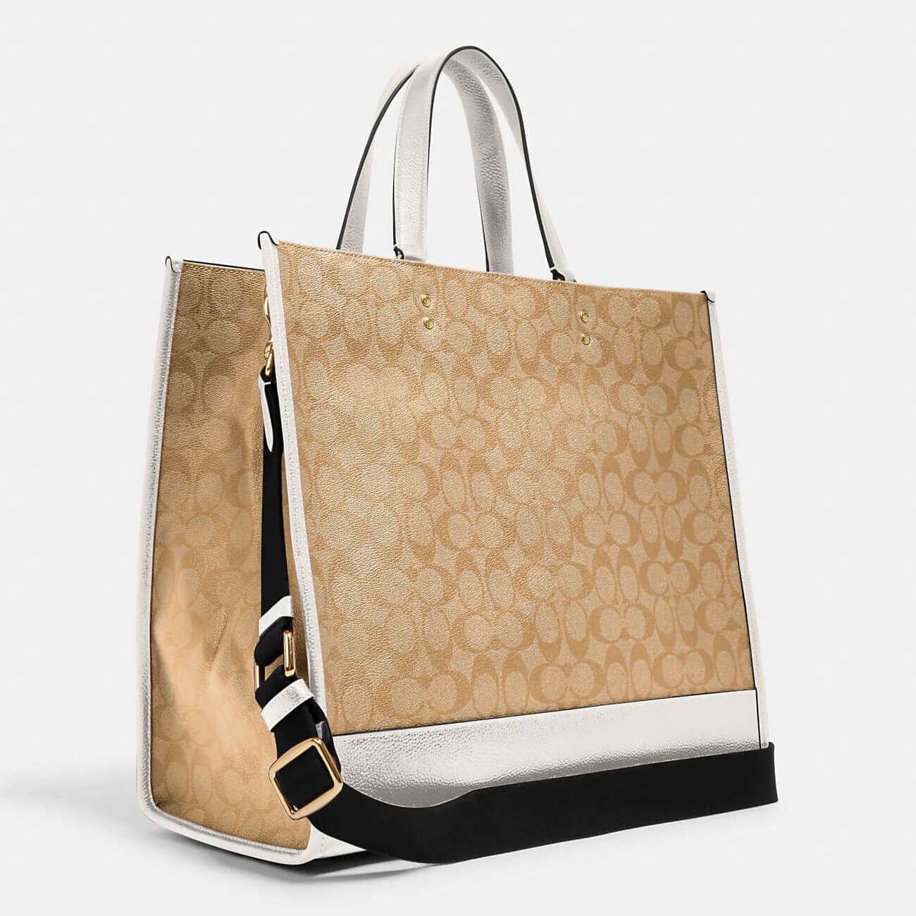 Dempsey tote 40 in signature canvas with coach online patch