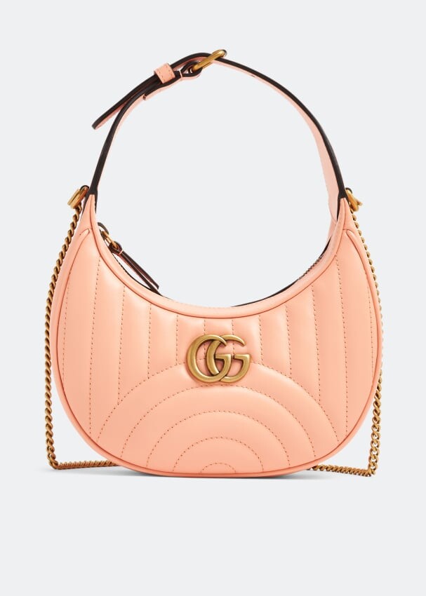 

Сумка GUCCI GG Marmont half-moon-shaped mini bag, розовый
