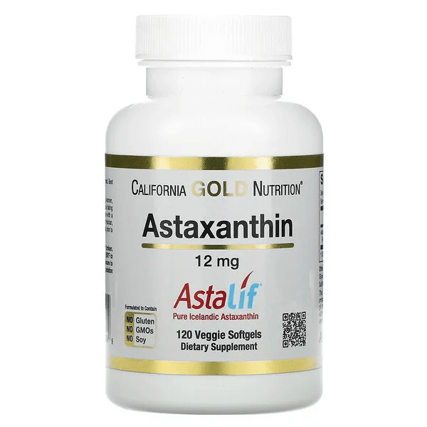 Астаксантин California Gold Nutrition 12 мг, 120 капсул california gold nutrition astalif чистый исландский астаксантин 12 мг 120 растительных мягких таблеток