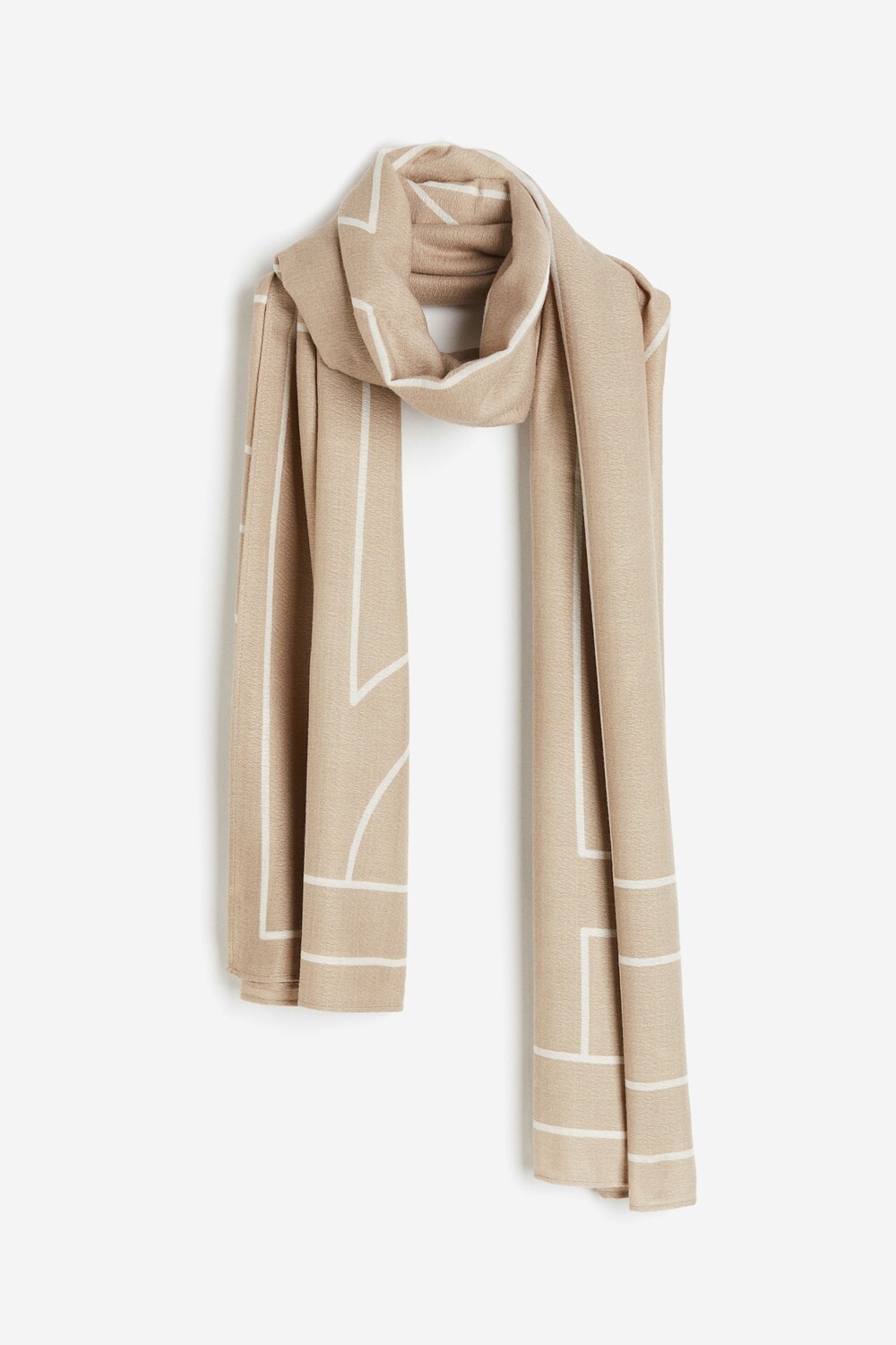 

Шарф H&M Patterned, бежевый