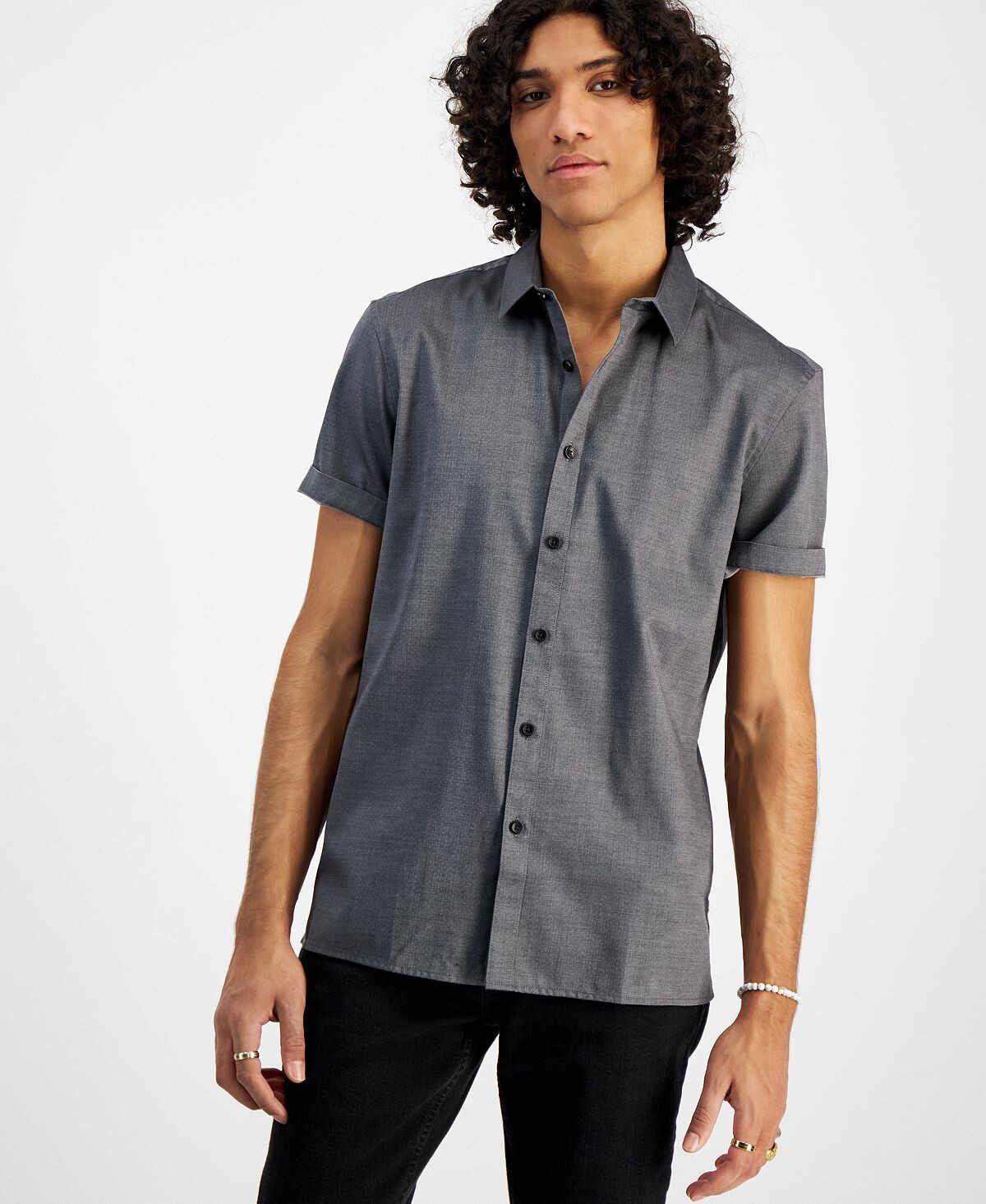 

И.н.к. мужская рубашка pindot стандартного кроя international concepts, созданная для macy's INC International Concepts, мульти