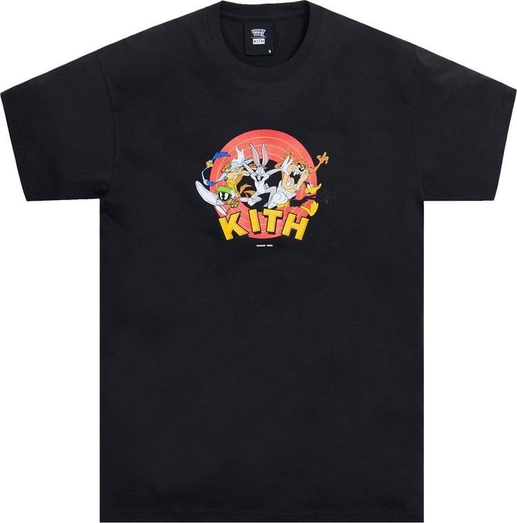 Футболка Kith x Looney Tunes That's All Folks Tee 'Black', черный - фото